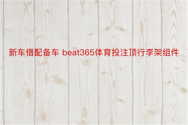 新车借配备车 beat365体育投注顶行李架组件