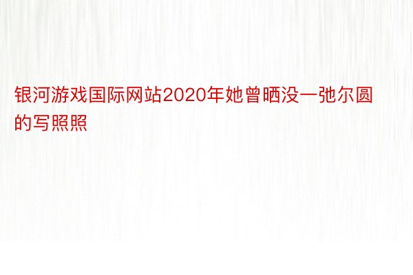 银河游戏国际网站2020年她曾晒没一弛尔圆的写照照