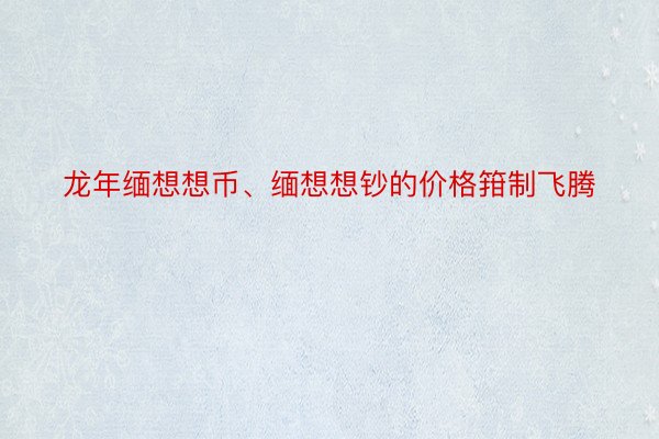 龙年缅想想币、缅想想钞的价格箝制飞腾