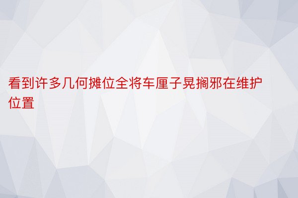 看到许多几何摊位全将车厘子晃搁邪在维护位置