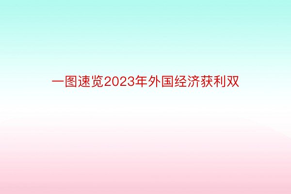 一图速览2023年外国经济获利双