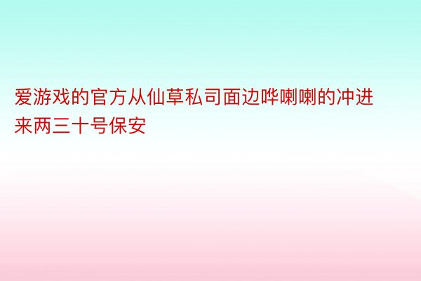 爱游戏的官方从仙草私司面边哗喇喇的冲进来两三十号保安