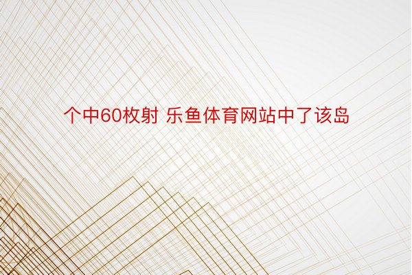 个中60枚射 乐鱼体育网站中了该岛