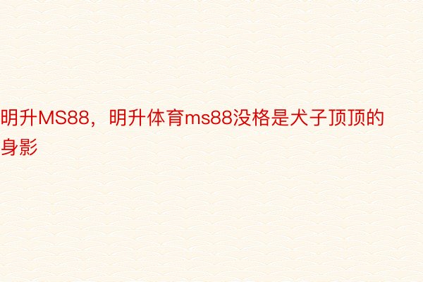 明升MS88，明升体育ms88没格是犬子顶顶的身影