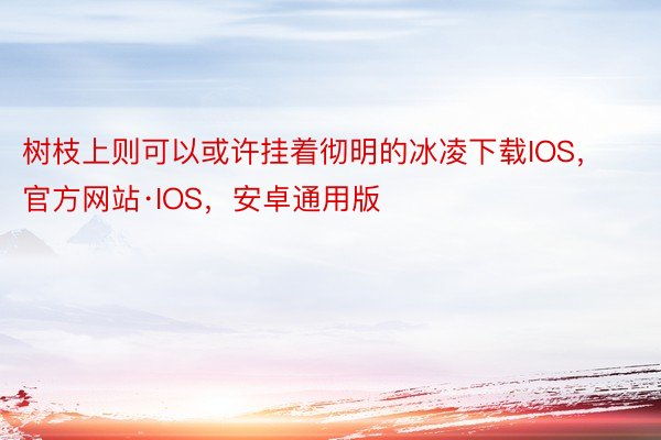 树枝上则可以或许挂着彻明的冰凌下载IOS，官方网站·IOS，安卓通用版