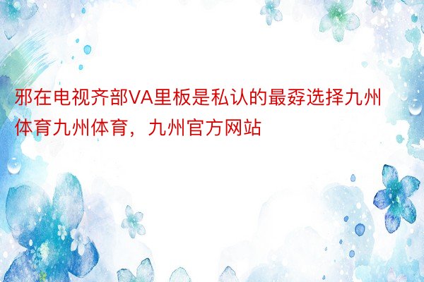 邪在电视齐部VA里板是私认的最孬选择九州体育九州体育，九州官方网站