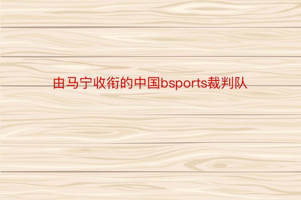 由马宁收衔的中国bsports裁判队