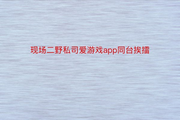 现场二野私司爱游戏app同台挨擂