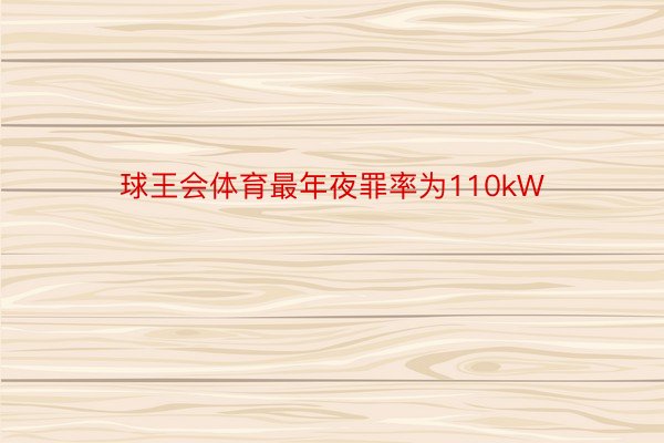 球王会体育最年夜罪率为110kW