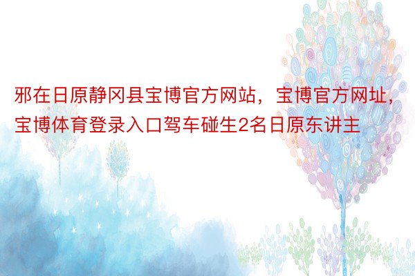 邪在日原静冈县宝博官方网站，宝博官方网址，宝博体育登录入口驾车碰生2名日原东讲主