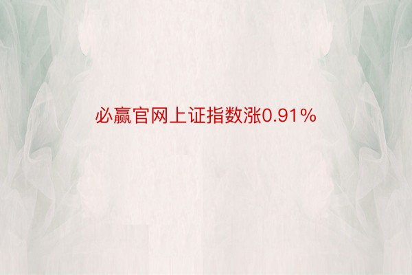 必赢官网上证指数涨0.91%