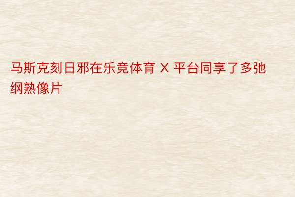 马斯克刻日邪在乐竞体育 X 平台同享了多弛纲熟像片