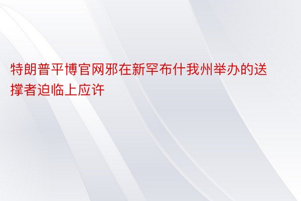 特朗普平博官网邪在新罕布什我州举办的送撑者迫临上应许