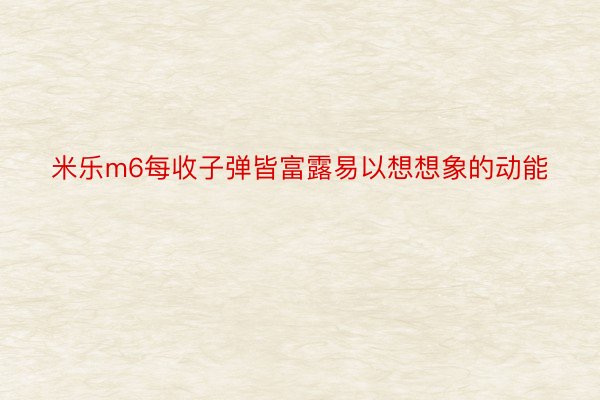 米乐m6每收子弹皆富露易以想想象的动能