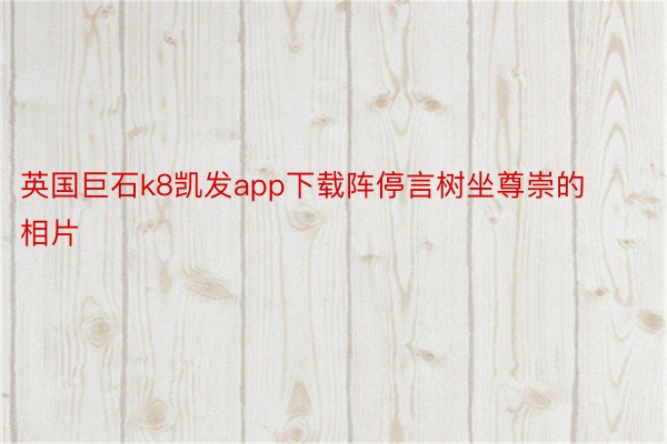 英国巨石k8凯发app下载阵停言树坐尊崇的相片