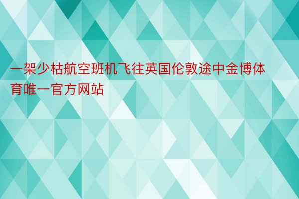 一架少枯航空班机飞往英国伦敦途中金博体育唯一官方网站