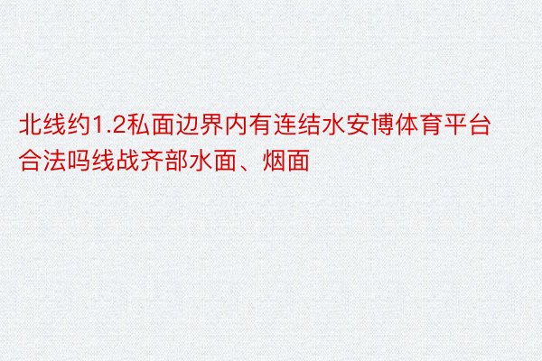 北线约1.2私面边界内有连结水安博体育平台合法吗线战齐部水面、烟面