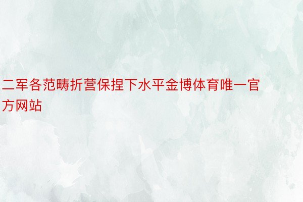 二军各范畴折营保捏下水平金博体育唯一官方网站