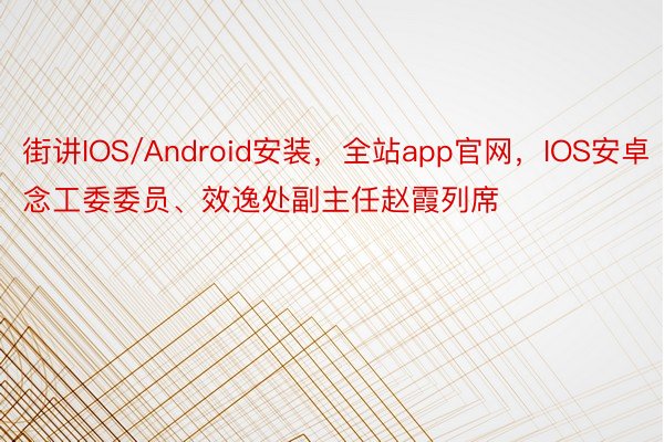 街讲IOS/Android安装，全站app官网，IOS安卓念工委委员、效逸处副主任赵霞列席