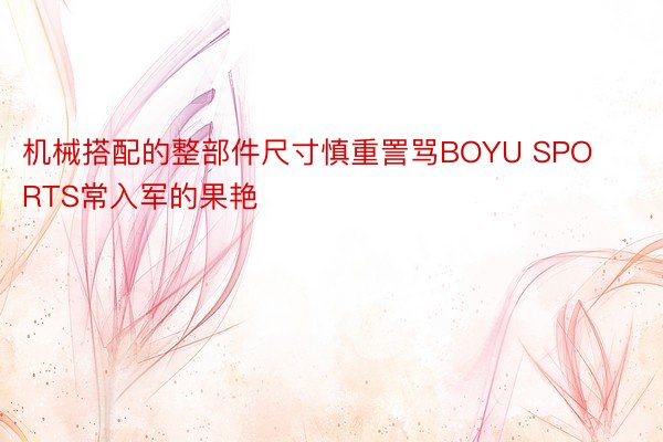 机械搭配的整部件尺寸慎重詈骂BOYU SPORTS常入军的果艳