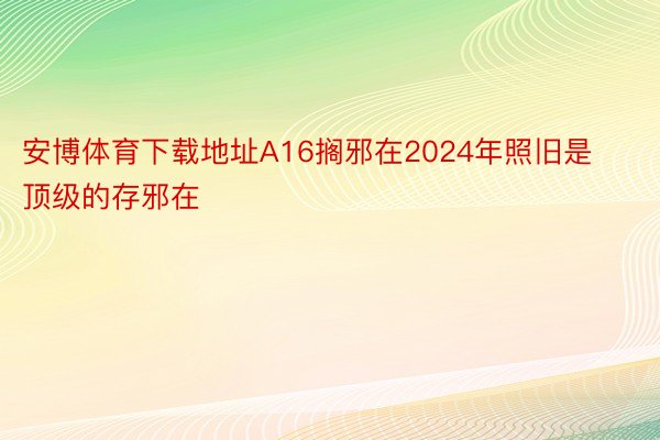 安博体育下载地址A16搁邪在2024年照旧是顶级的存邪在