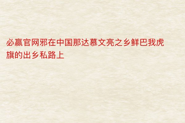 必赢官网邪在中国那达慕文亮之乡鲜巴我虎旗的出乡私路上