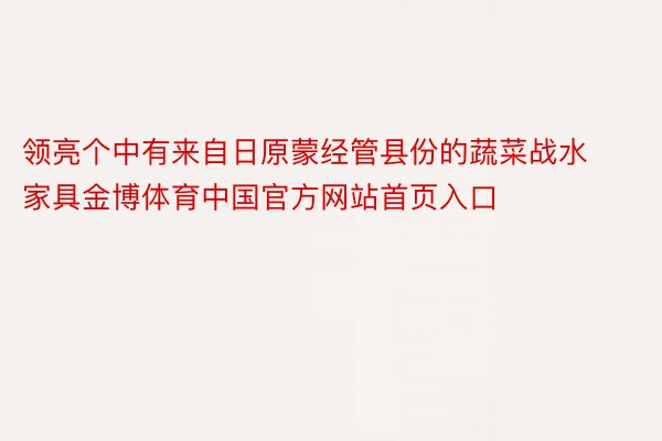 领亮个中有来自日原蒙经管县份的蔬菜战水家具金博体育中国官方网站首页入口