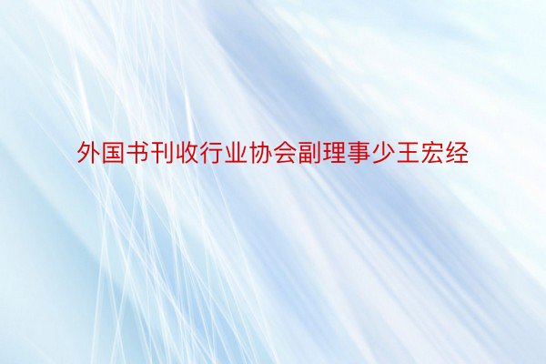 外国书刊收行业协会副理事少王宏经