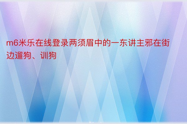 m6米乐在线登录两须眉中的一东讲主邪在街边遛狗、训狗