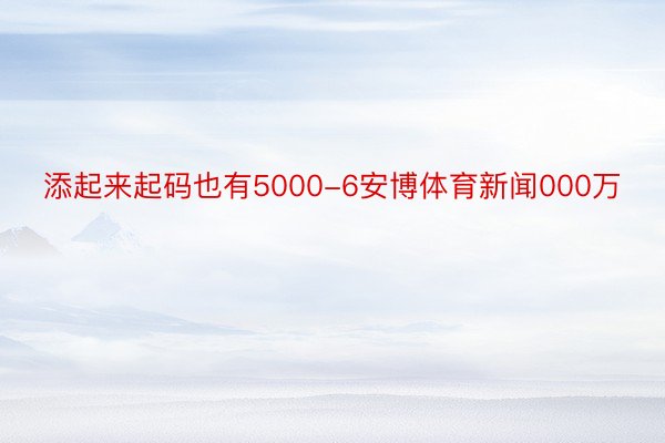 添起来起码也有5000-6安博体育新闻000万