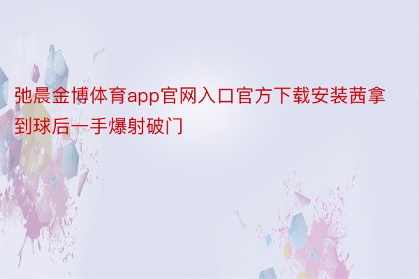 弛晨金博体育app官网入口官方下载安装茜拿到球后一手爆射破门