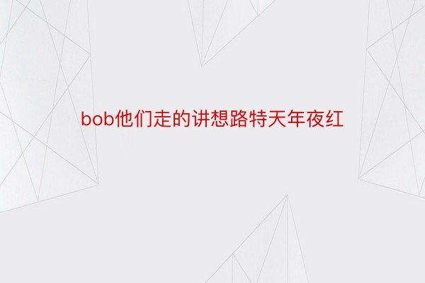 bob他们走的讲想路特天年夜红