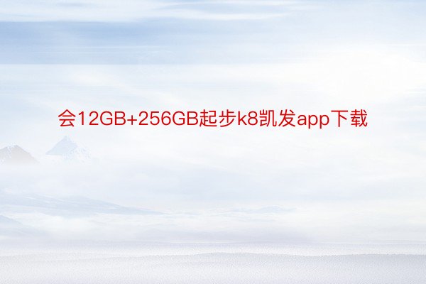 会12GB+256GB起步k8凯发app下载