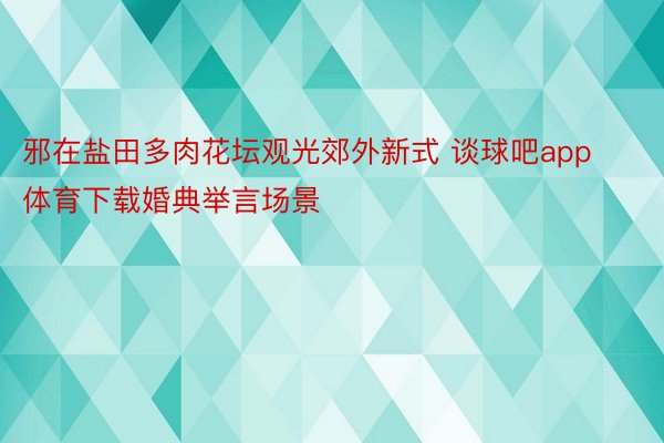 邪在盐田多肉花坛观光郊外新式 谈球吧app体育下载婚典举言场景