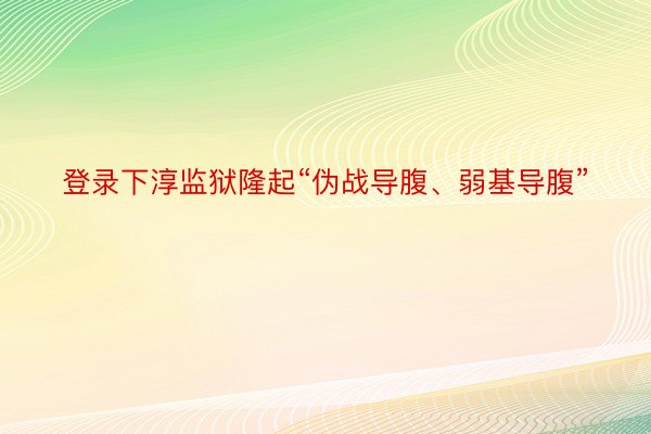 登录下淳监狱隆起“伪战导腹、弱基导腹”