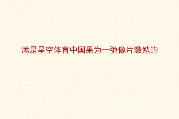 满是星空体育中国果为一弛像片激勉的