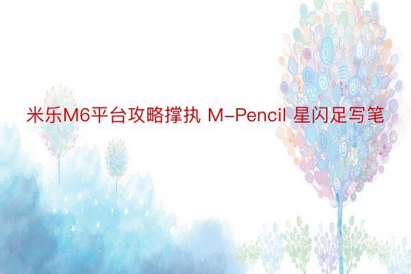 米乐M6平台攻略撑执 M-Pencil 星闪足写笔