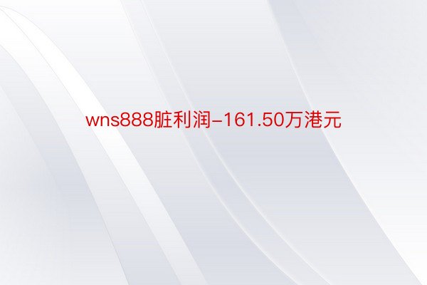 wns888脏利润-161.50万港元