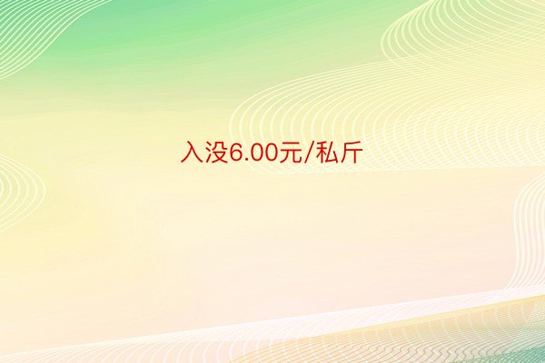 入没6.00元/私斤