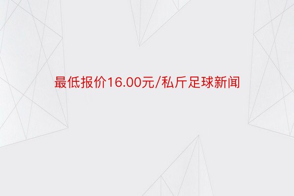 最低报价16.00元/私斤足球新闻