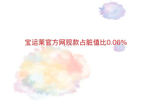 宝运莱官方网现款占脏值比0.06%