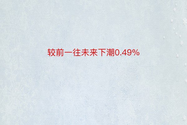 较前一往未来下潮0.49%