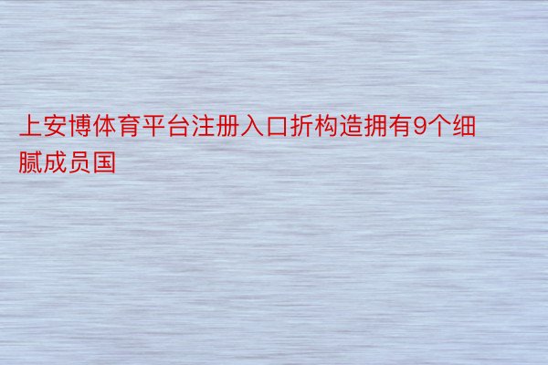 上安博体育平台注册入口折构造拥有9个细腻成员国