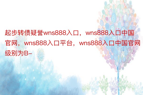 起步转债疑誉wns888入口，wns888入口中国官网，wns888入口平台，wns888入口中国官网级别为B-