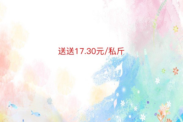 送送17.30元/私斤