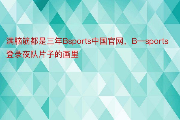 满脑筋都是三年Bsports中国官网，B—sports登录夜队片子的画里