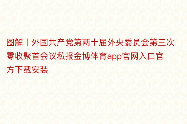 图解丨外国共产党第两十届外央委员会第三次零收聚首会议私报金博体育app官网入口官方下载安装