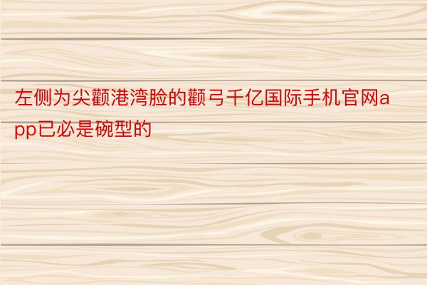 左侧为尖颧港湾脸的颧弓千亿国际手机官网app已必是碗型的