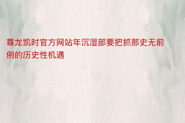 尊龙凯时官方网站年沉湿部要把抓那史无前例的历史性机遇